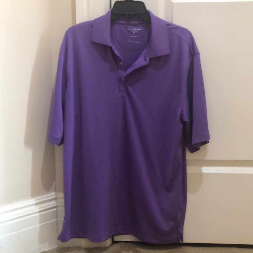 Purple Tommy Armour dri-fit golf shirt